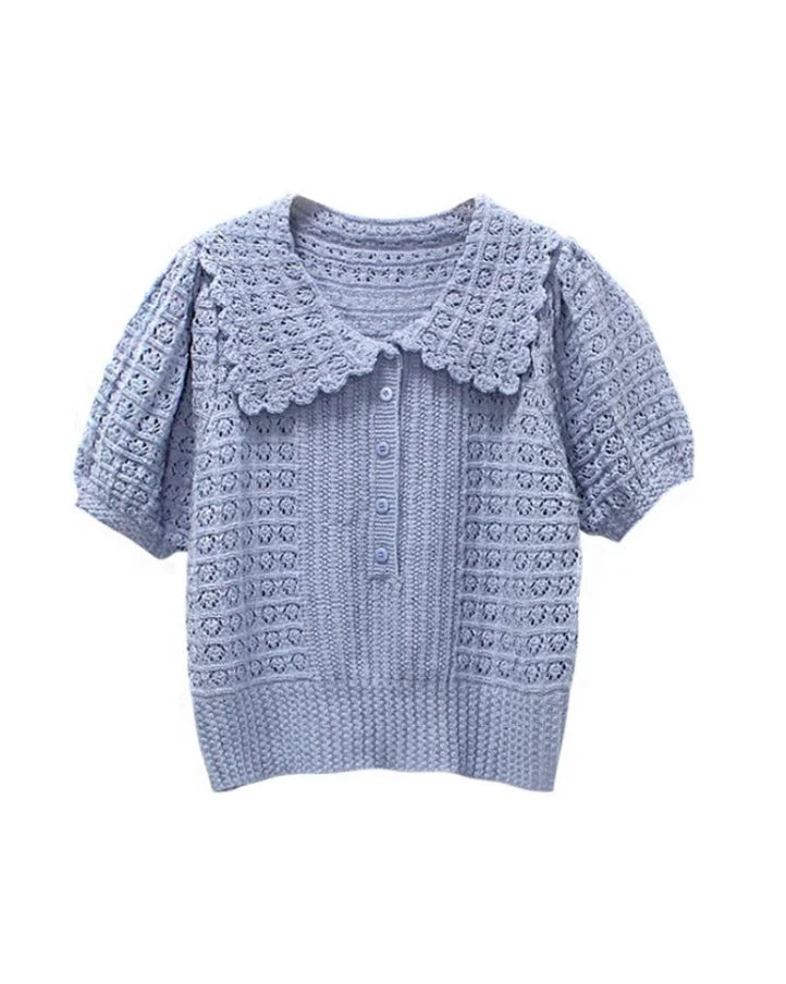 The Isabella Knit - Cornflower