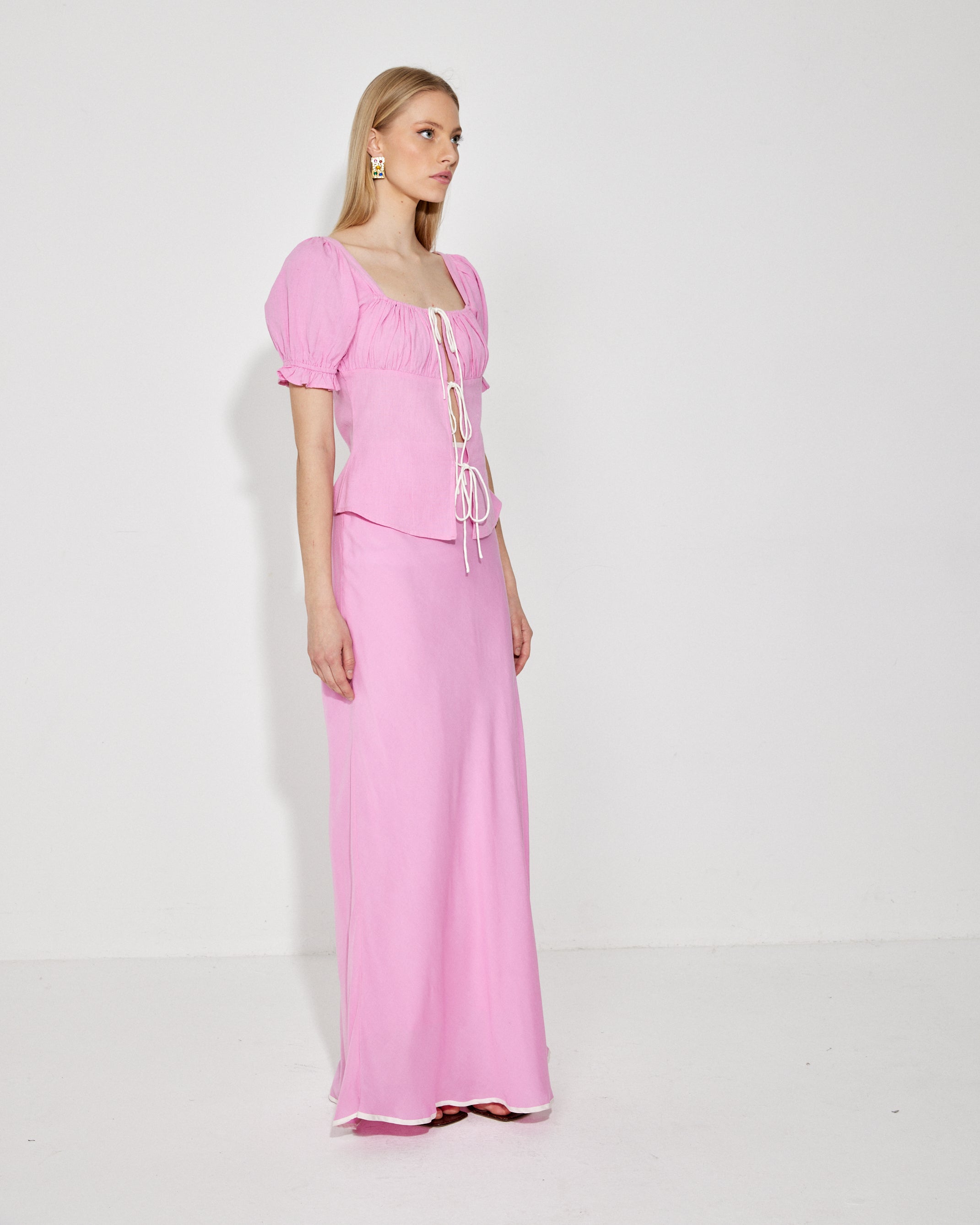 The Peony Maxi Skirt in Pink