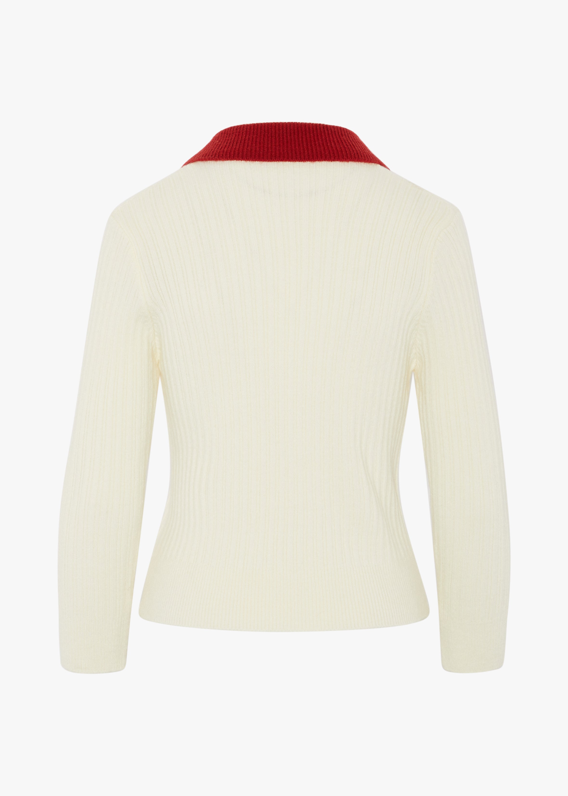 The Ariana Knit - Cream/ Red