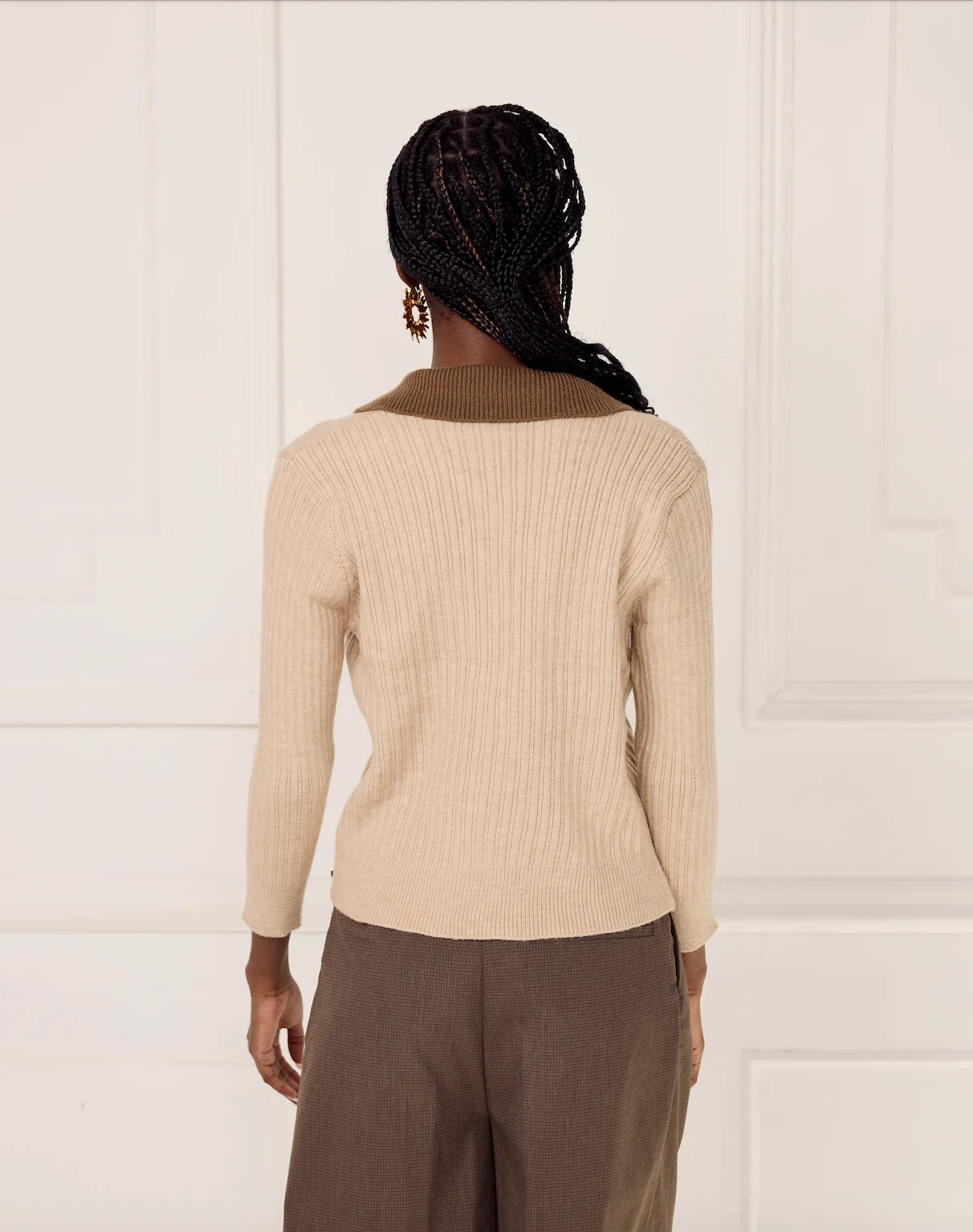 The Ariana Knit - Beige/ Brown