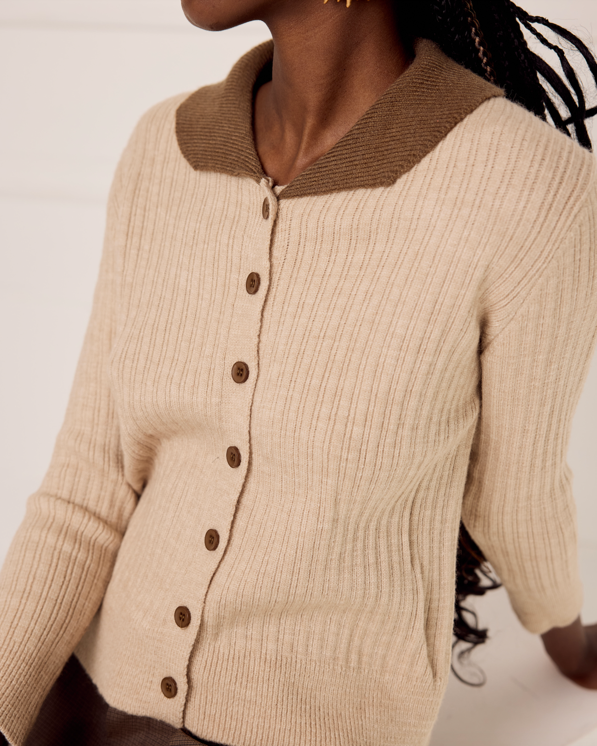 The Ariana Knit - Beige/ Brown