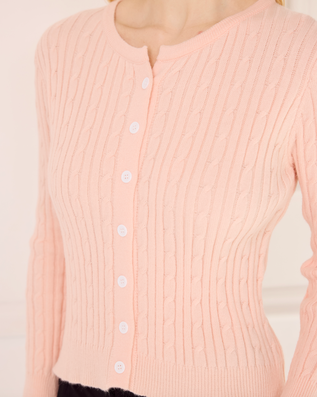 The Alexandra Knit - Baby Pink